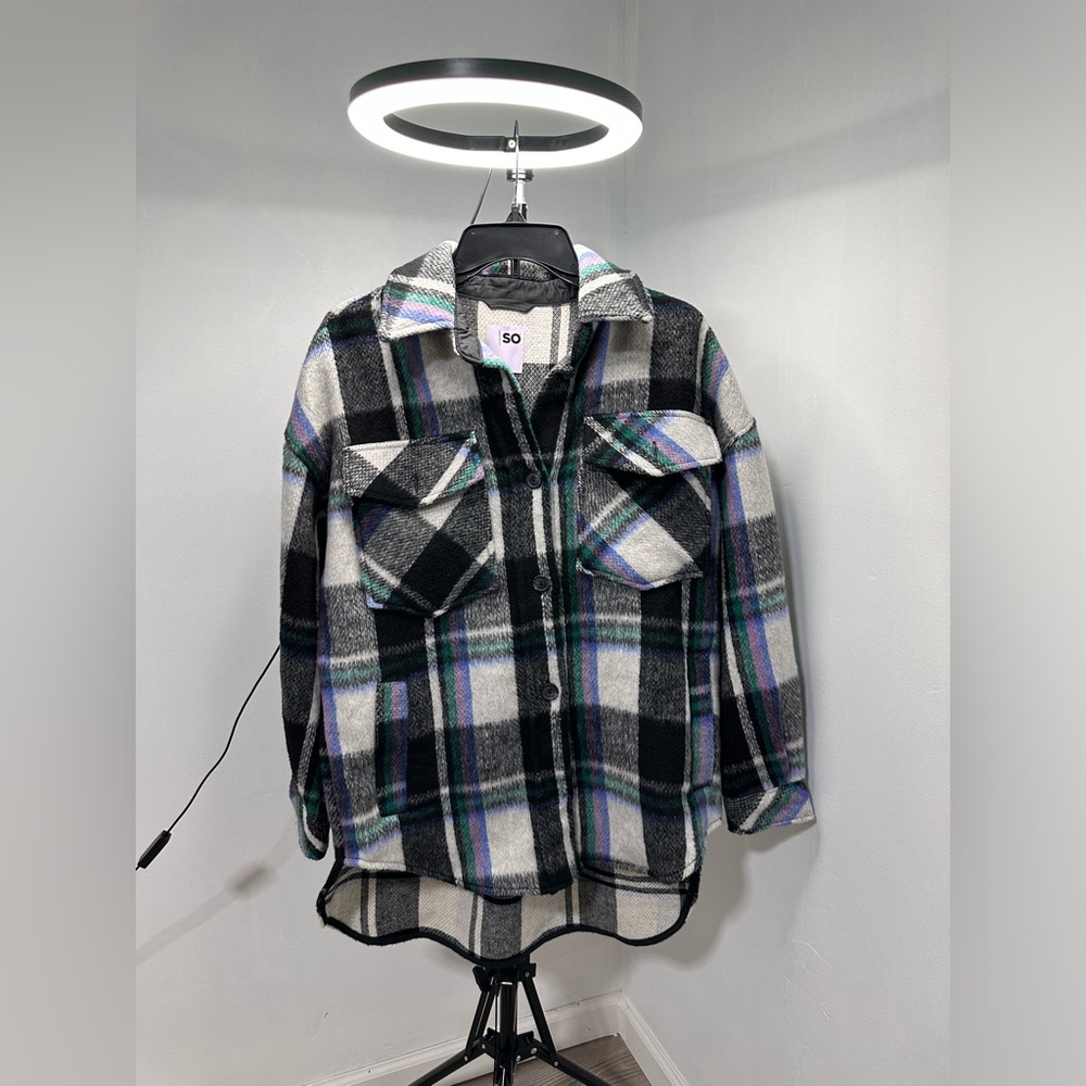 KOHL’S SO Black Oversized Shackets